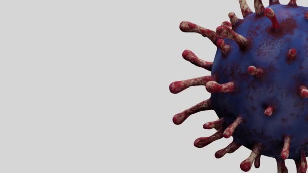 Illustration Grippe Coronavirus Schwebt Flüssiger Mikroskopischer Ansicht Ein Erreger Der — Stockvideo