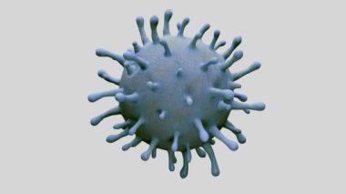 Üç boyutlu illüstrasyon. Coronavirus salgını solunum sistemini etkiliyor. Covid 19 tipi bir grip virüsü. Tehlikeli bir grip olarak görülüyor. Hastalık hücrelerinde salgın hastalık riski kavramı.