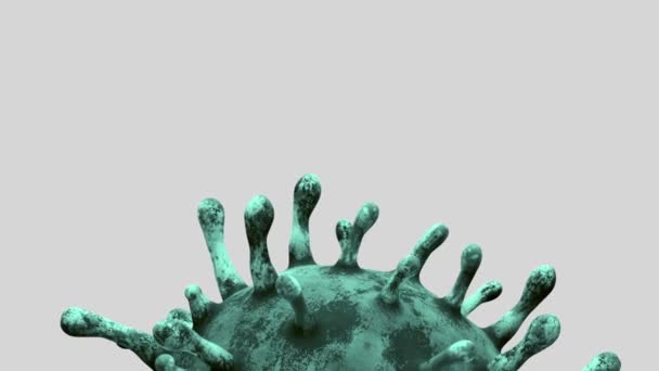Illustration Utbrott Coronavirus Som Infekterar Andningsorganen Influensa Typ Covid Virus — Stockvideo