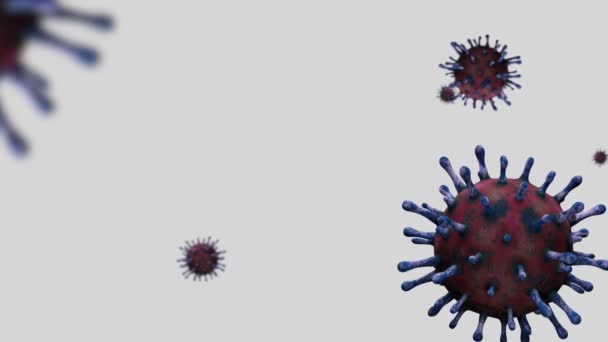 Boyutlu Illüstrasyon Coronavirus Salgını Solunum Sistemini Etkiliyor Covid Tipi Bir — Stok video