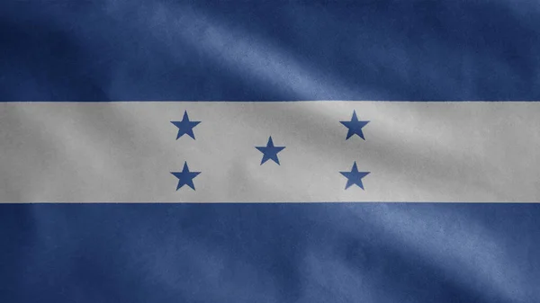 Honduran Flag Waving Wind Close Honduras Banner Blowing Soft Smooth — Stock Photo, Image