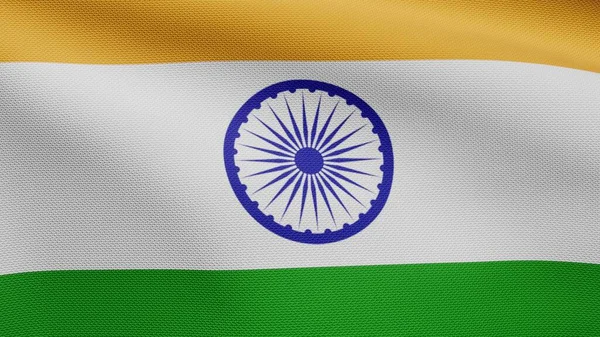 Bandera India Tiranga Ondeando Viento Primer Plano Bandera India Que — Foto de Stock