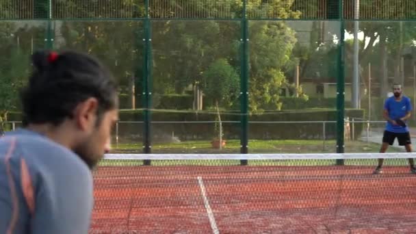 Σεβίλλη Ισπανία Αυγούστου 2021 Δύο Άτομα Που Παίζουν Τένις Κουπί — Αρχείο Βίντεο
