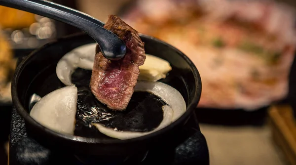 Вкусное Свиное Мясо Гюкацу Фештек Приготовленный Стиле Панко Японская Кухня — стоковое фото