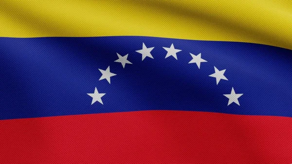 Wenezuelska Flaga Machająca Wietrze Zbliżenie Wenezueli Baner Dmuchanie Miękki Gładki — Zdjęcie stockowe
