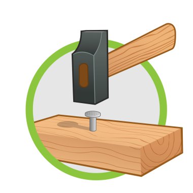 Bir çivi çekiç çekiç