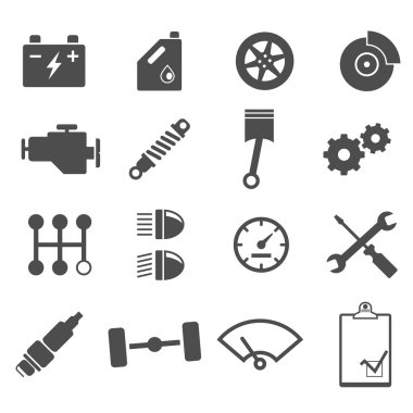 Araba tamir Icon set