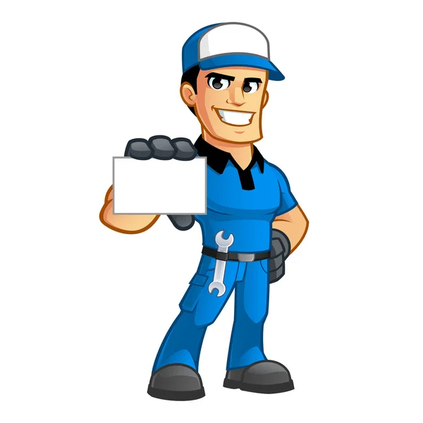 Sympathetic car mechanic — Stock Vector