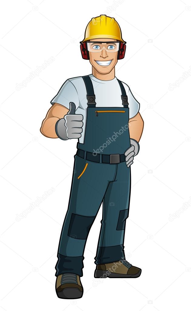 Man dressed in work clothes