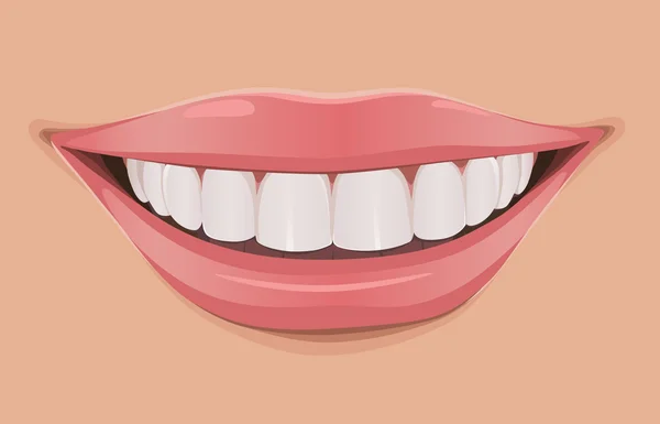 Mujer sonrisa — Vector de stock