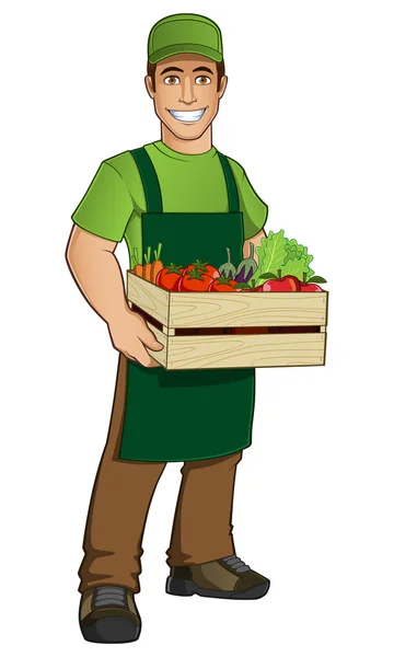 Fruit seller — Stock Vector