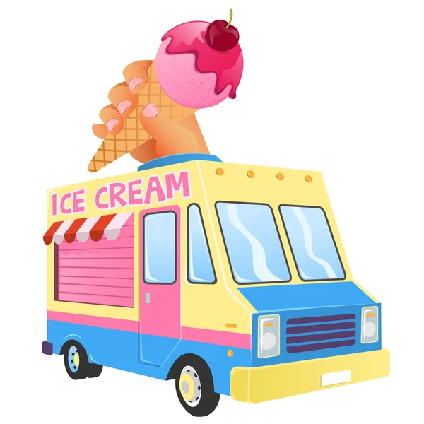 Camión de helado — Vector de stock