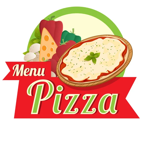 Menu pizza — Stock Vector