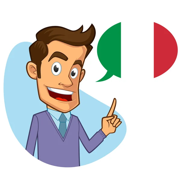 Italian teacher — 图库矢量图片