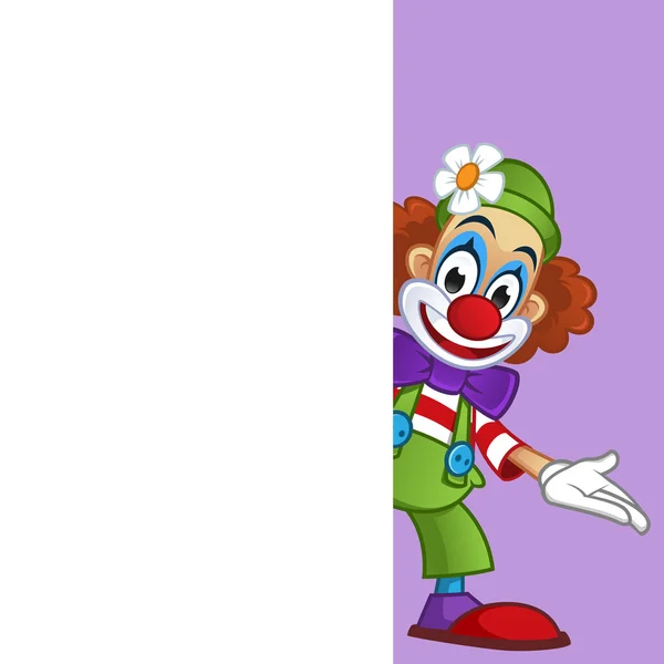 Man vermomd in de kleren van de clown — Stockvector