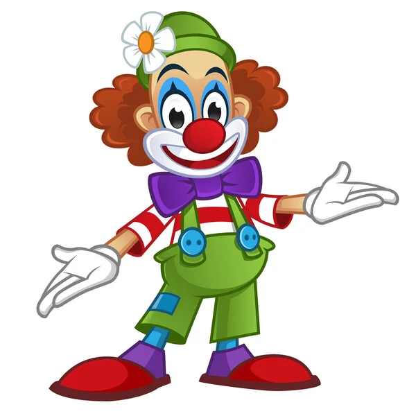 Man disguised in clown clothes — Stock Vector