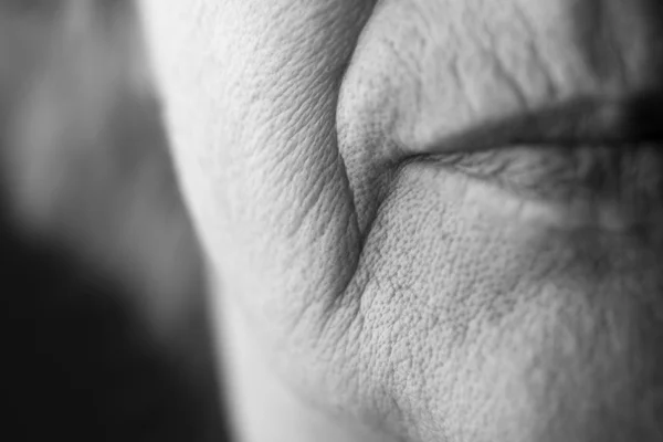 Lips of an old woman — Stock Photo, Image