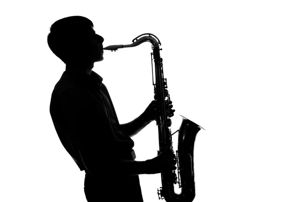 Porträtt av en ung konstnär med en sax — Stockfoto