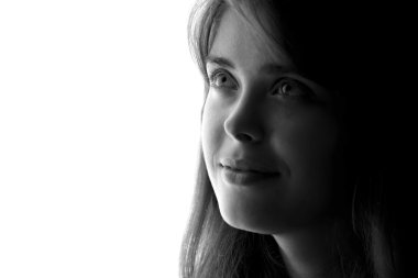 Güzel bir rüya gibi kız silüeti