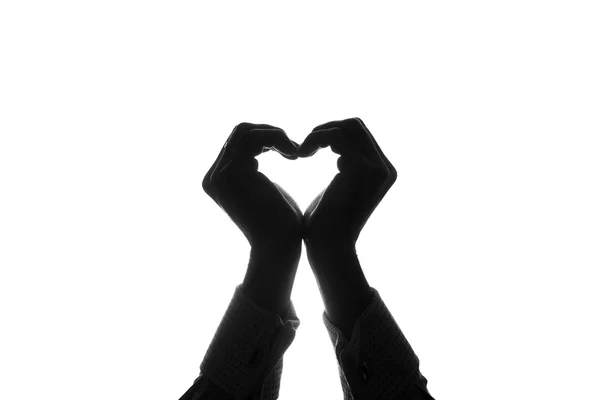 Male hands as a symbol of the heart — Stock Photo, Image