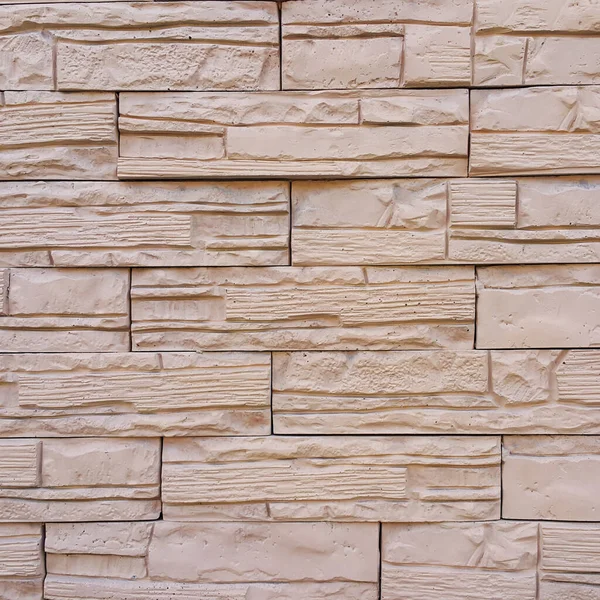 Doku Dekorasyonu Doğal Taştan Yapılmış Tuğla Duvar Arka Planı Boşluğu — Stok fotoğraf