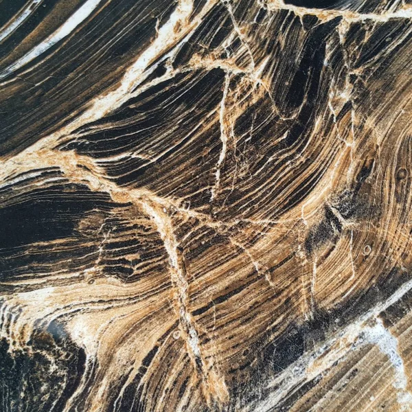 Black Brown Background Texture Natural Marble White Veins Exotic Limestone — Stock Photo, Image