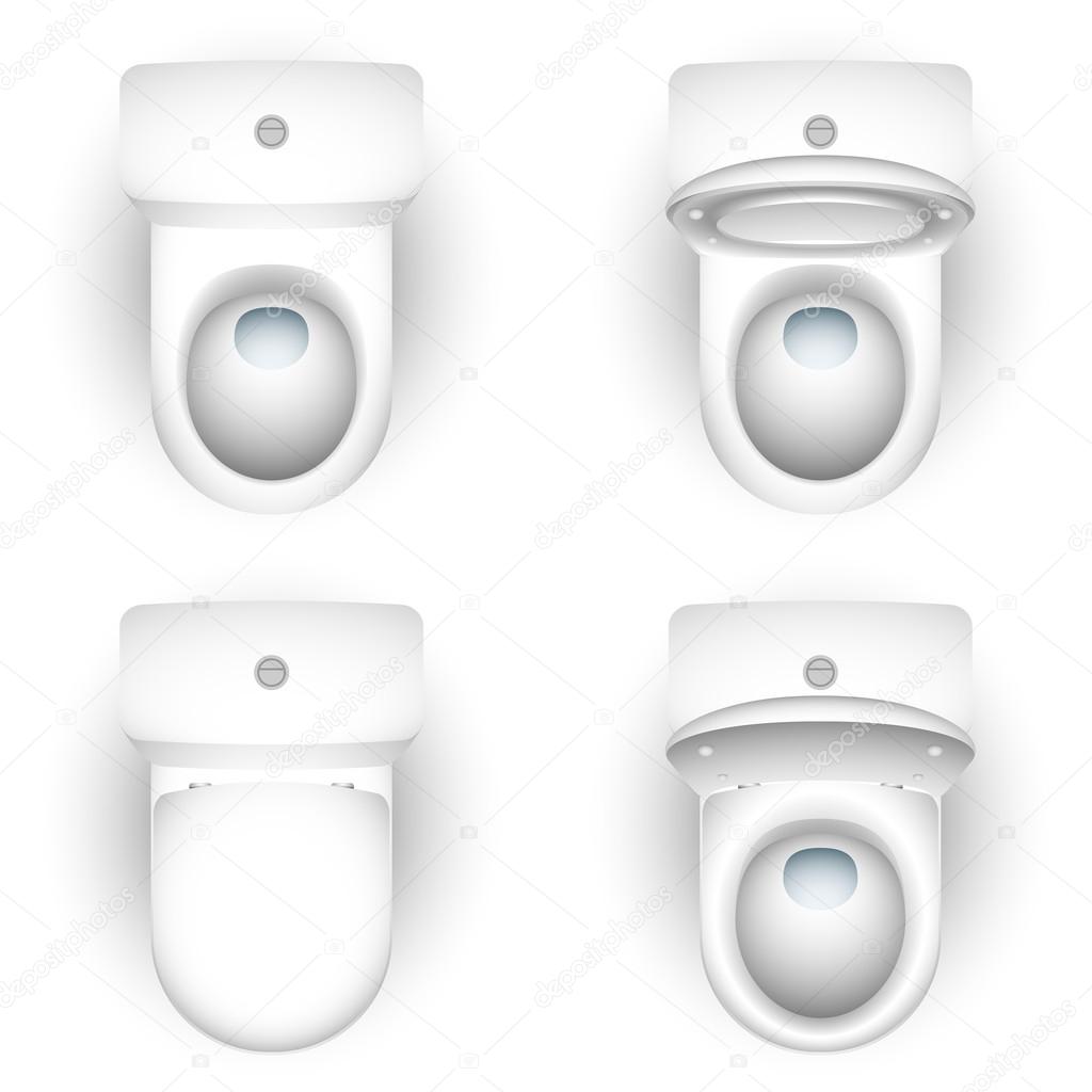 Toilet Bowl Bathroom Water Closet Set Stock Vector ALXR 111711646
