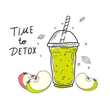 Smoothie ya da detoks kokteyl günü posteri. Kokteyl ya da detoks için mason bardakta ya da kavanozda el yapımı malzemeler. Sağlıklı yiyecekler. Vektör illüstrasyonu Poster ve afiş için harika.