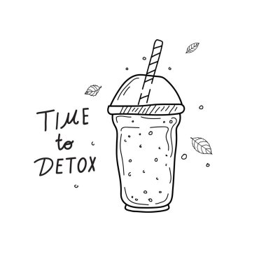 Smoothie ya da detoks kokteyl günü posteri. Kokteyl ya da detoks için mason bardakta ya da kavanozda el yapımı malzemeler. Sağlıklı yiyecekler. Vektör illüstrasyonu Poster ve afiş için harika.