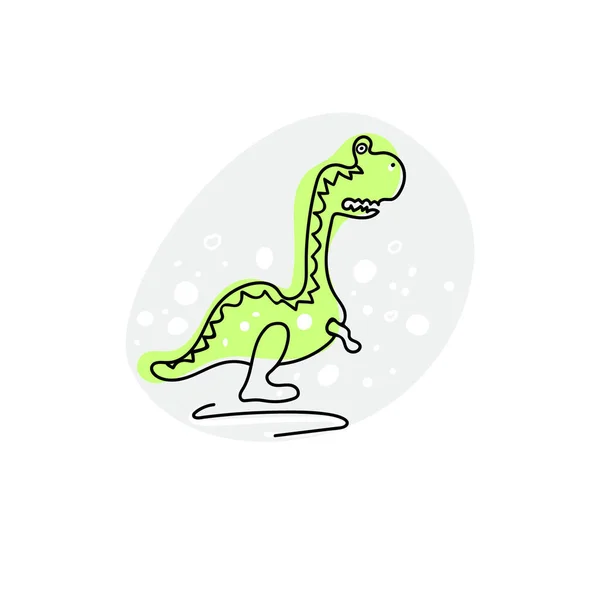 Dinosaure Dragon Dessiné Main Prêt Animaux Dessin Animé Style Scandinave — Image vectorielle