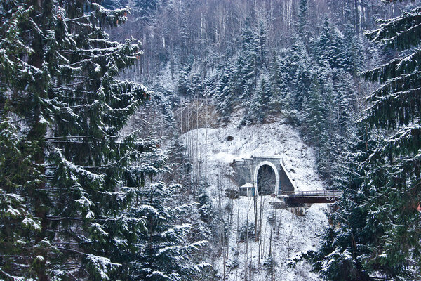 Вид на тоннель в Яремче
