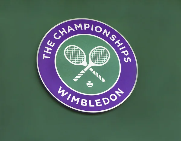 O emblema oficial do torneio Wimbledon grand slam — Fotografia de Stock