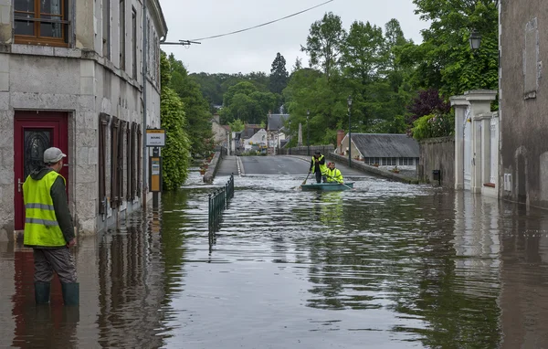 De fortes inondations dans la vallée de la Loire — Photo