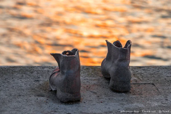 Shoes Danube Bank Memorial Budapešť Maďarsko — Stock fotografie