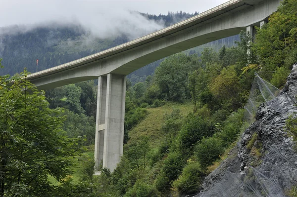 Hög alpina Bridge — Stockfoto