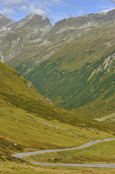 Silvretta apine straße — Stockfoto