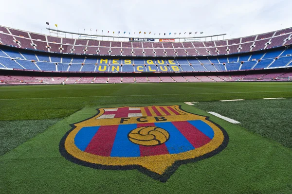 Camp Nou stadion från insidan — Stockfoto