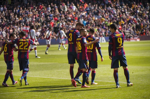 FC Barcelona-Rayo Vallecano match. Mars 2015 — Stockfoto