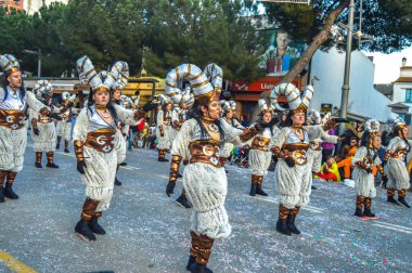 Playa d 'Aro' daki karnaval, İspanya, 2020