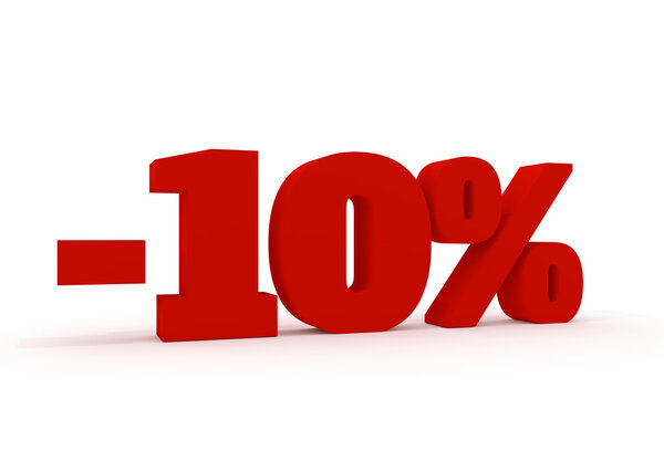 3D 10 процентов знака
