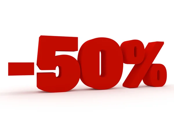 3D 50 percent sign — Stock Photo, Image