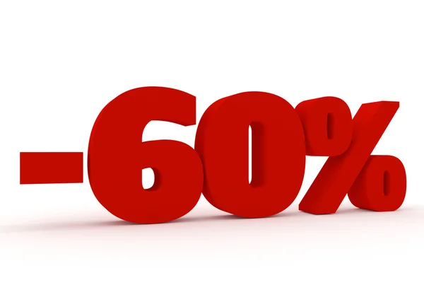 3D 60 percent sign — Stock Photo, Image