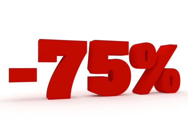 3D 75 percent sign — Stock Photo, Image