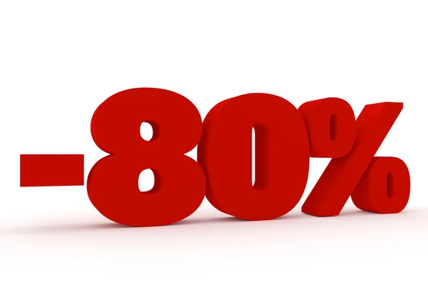 3D 80 percent sign — Stock Photo, Image