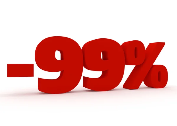 3D 99 percent sign — Stock Photo, Image