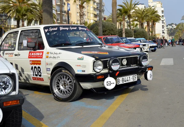 O rali mais antigo na Espanha, 63 Rally Costa Brava. Campeão de Rali Esportivo. Lloret de Mar - Girona . — Fotografia de Stock