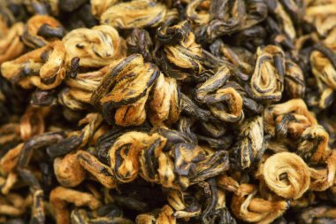 çay yaprakları closeup arka plan olarak kurutulmuş