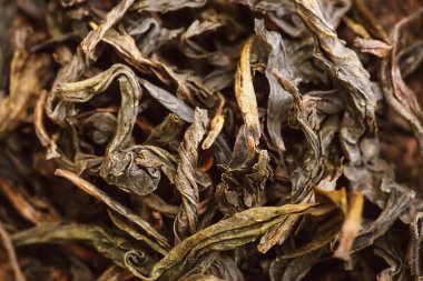 çay yaprakları closeup arka plan olarak kurutulmuş