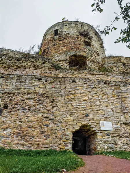 Izborsk Kalesi Izborsk Pskov Bölgesi Şehrinde Taştan Bir Kaledir 1330 — Stok fotoğraf