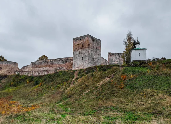 Forteresse Izborsk Est Une Forteresse Pierre Située Dans Ville Izborsk — Photo